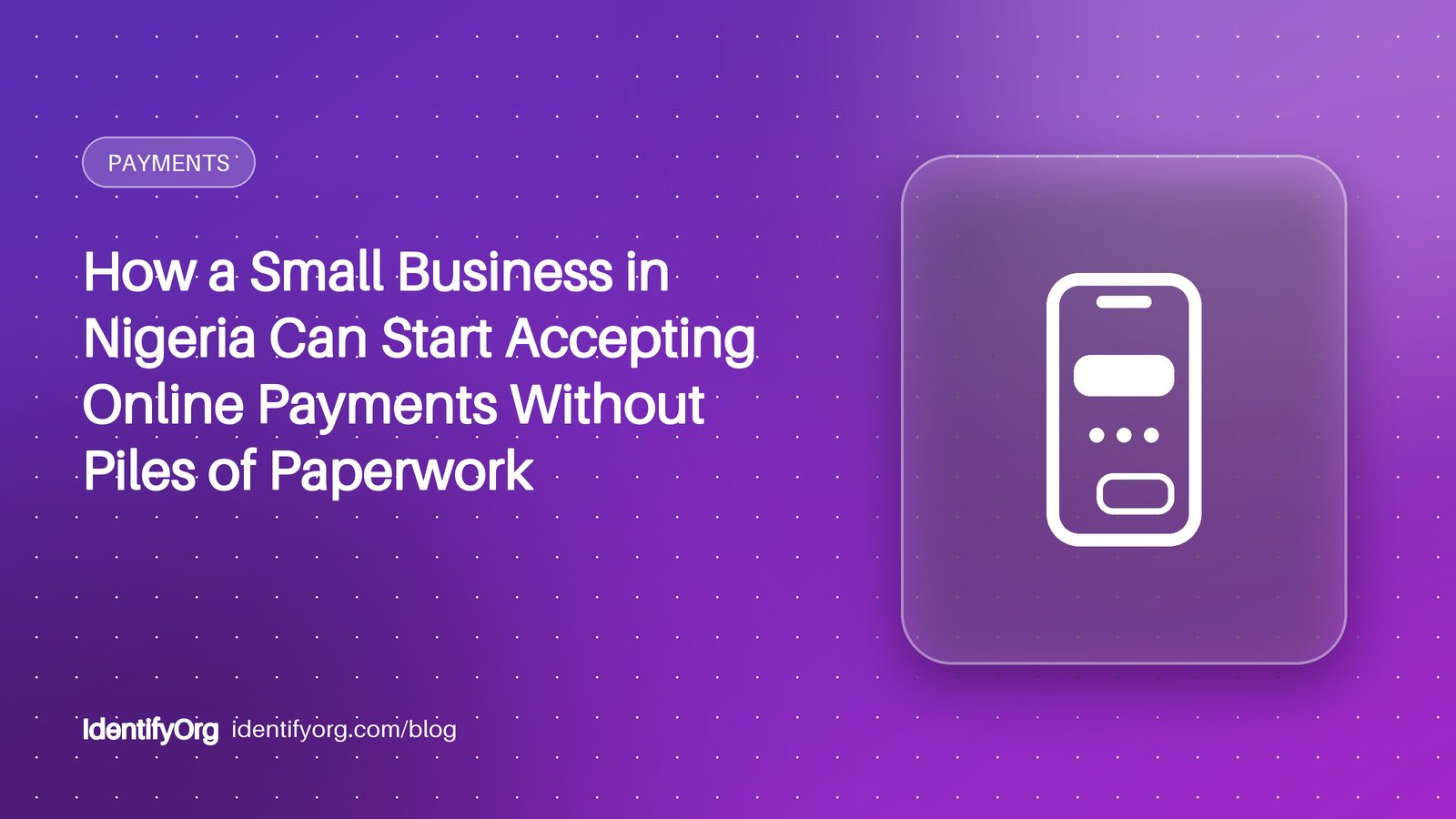 A phone showing a payment link and a naira receipt for a small business