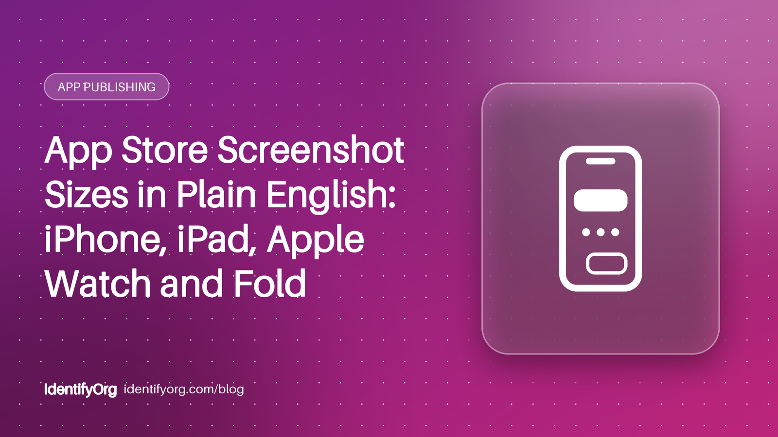 Grid of device tiles representing App Store screenshot sizes