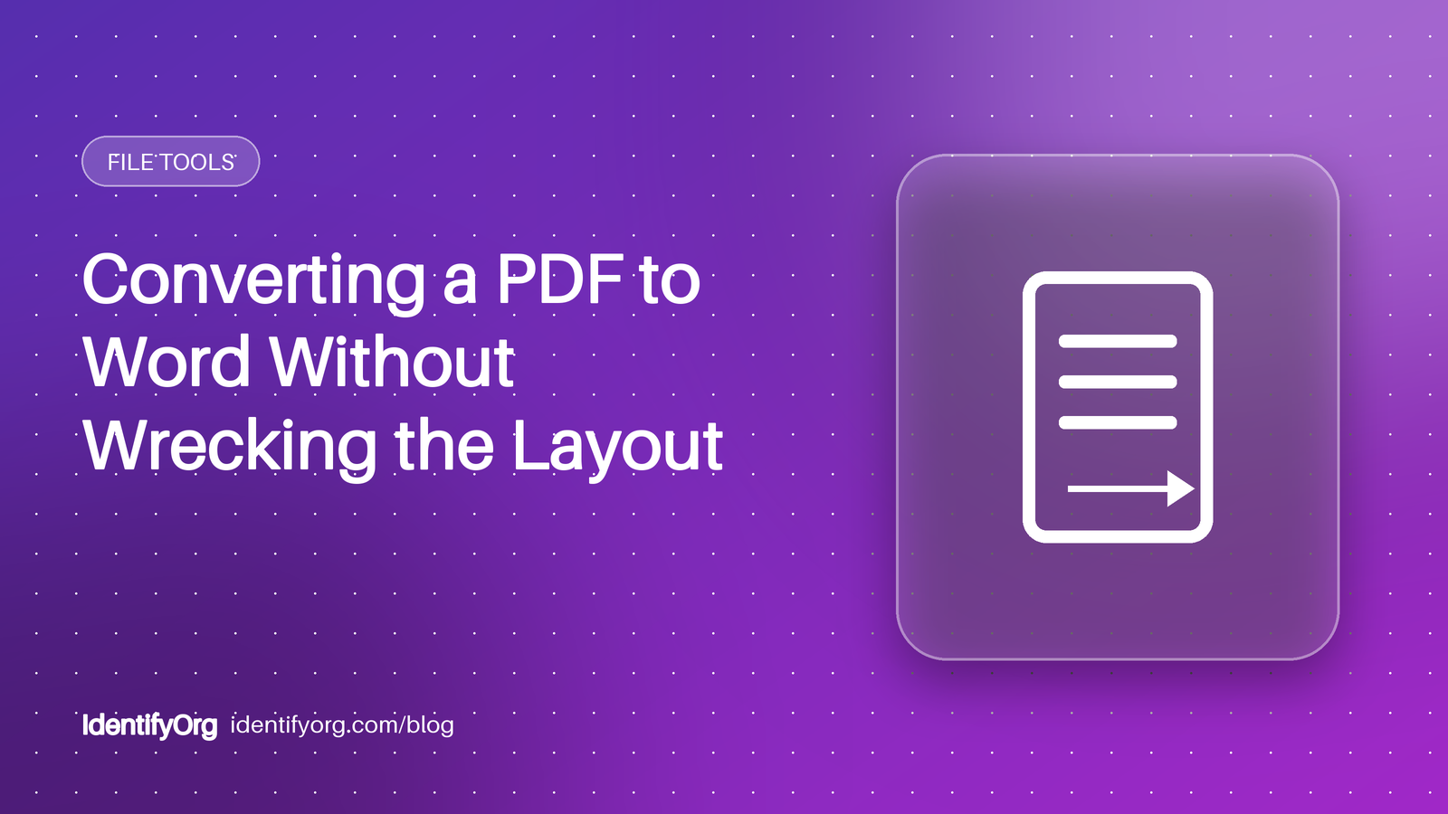 Document with arrow representing PDF to Word conversion