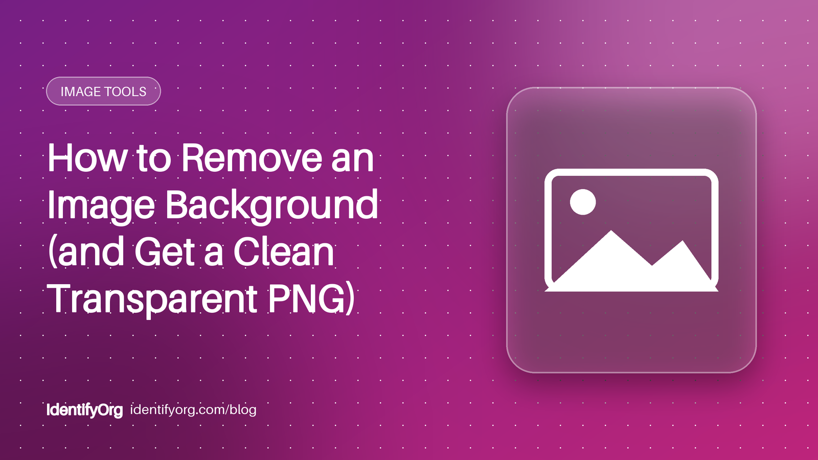 Image frame with cut-out shapes representing background removal